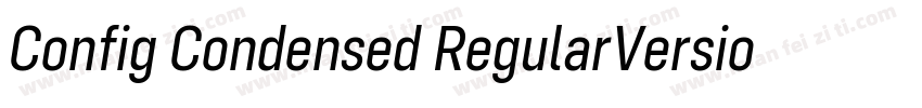 Config Condensed RegularVersion 1字体转换